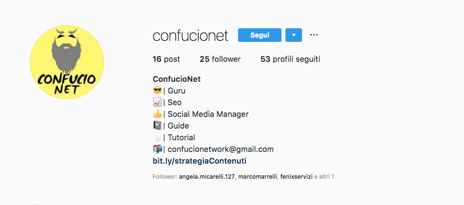 Bio ConfucioNet Instagram