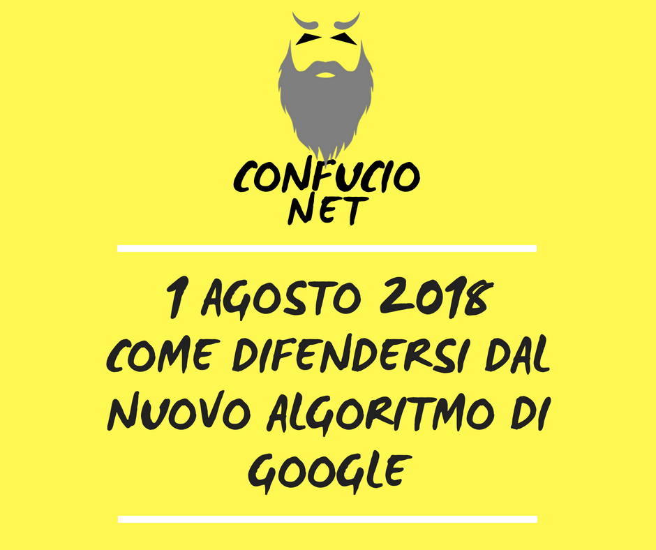 Aggiornamento Algoritmo Agosto 2018