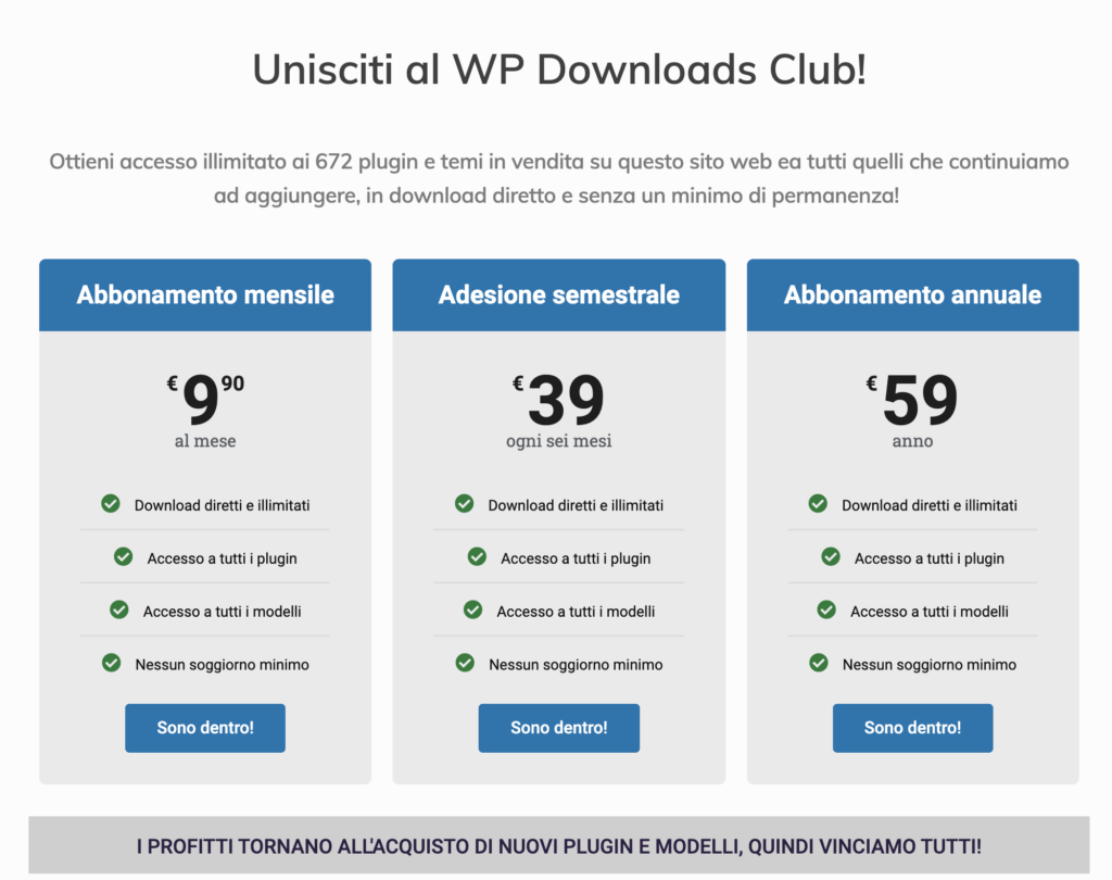 WP Downloads Club
